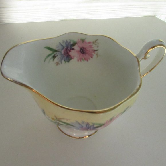 Adderley Creamer Bowl Floral Vintage Fine Bone China England - Picture 2 of 10